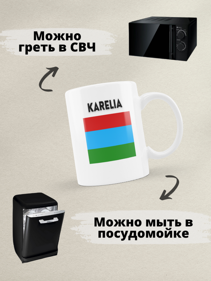 Подарок женщине девушке, кружка, Регион 10 Карелия