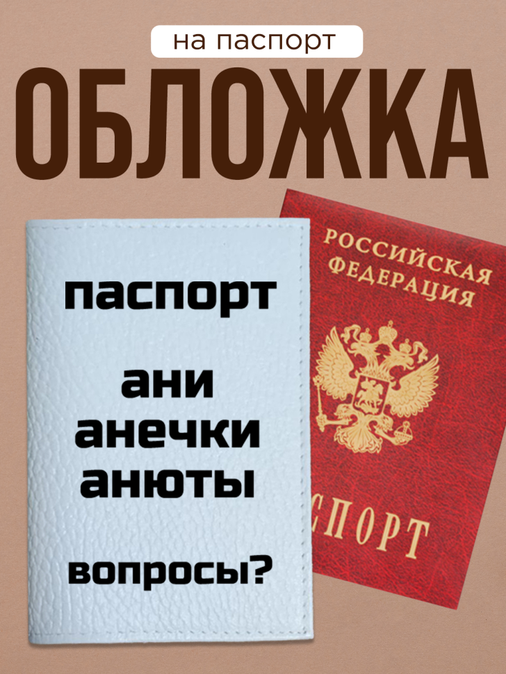 Обложка для паспорта с прикольной надписью Обложка для паспорта с прикольной надписью