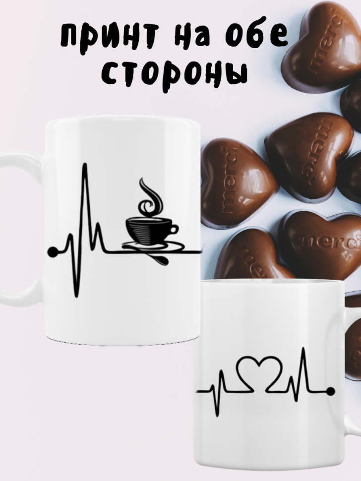 Кружка хамелеон для чая и кофе с принтом кофе
