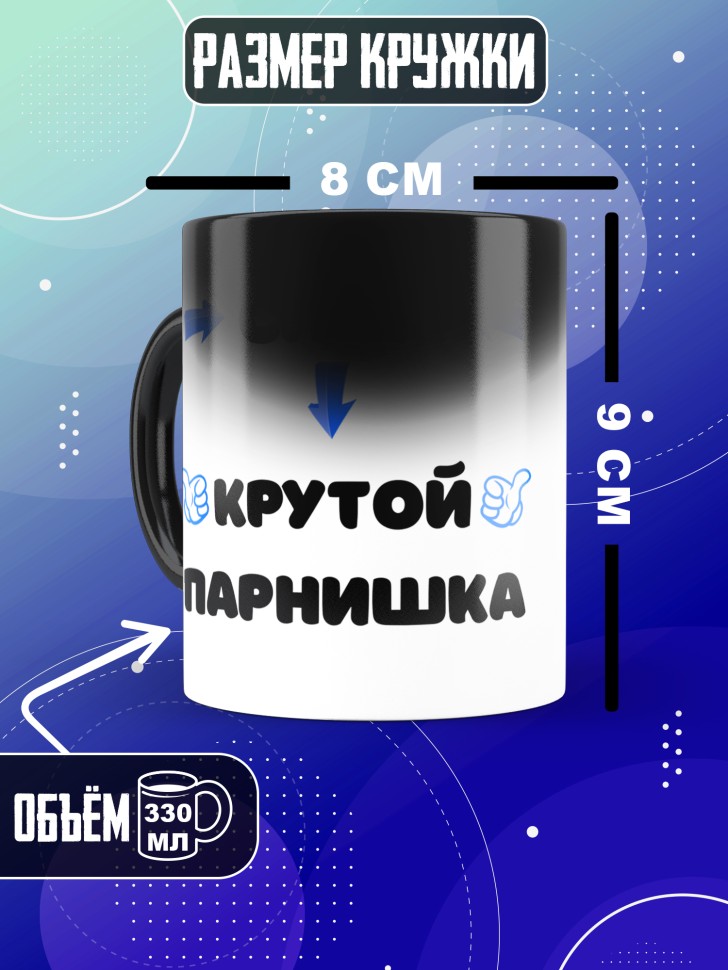 Именная кружка хамелеон в подарок другу Сане