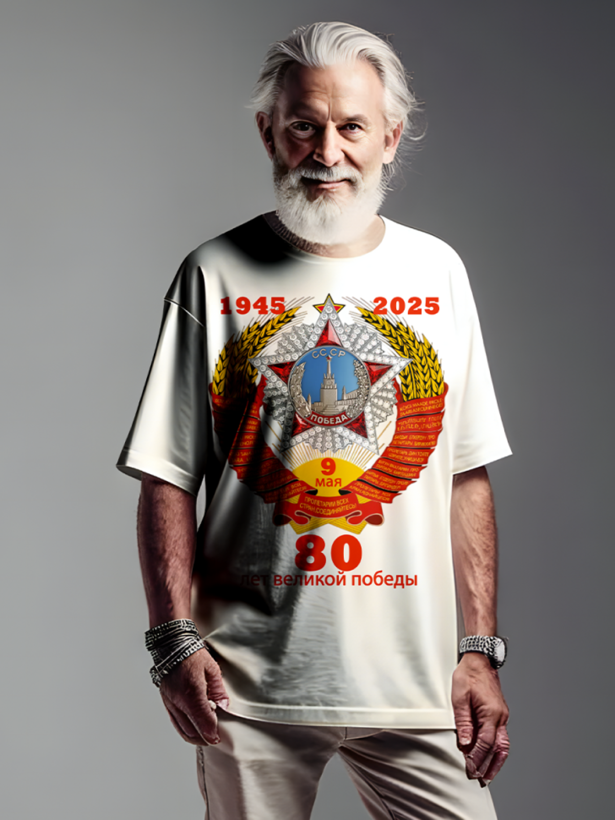 Футболка оверсайз в подарок "80 лет Победы" 