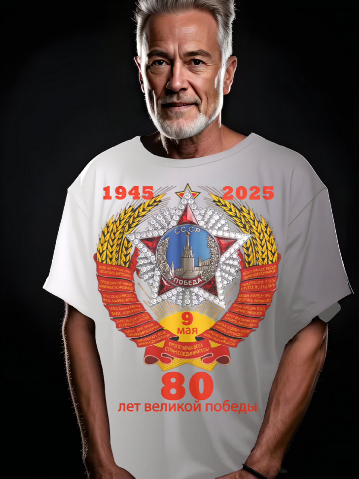 Футболка оверсайз в подарок "80 лет Победы" 