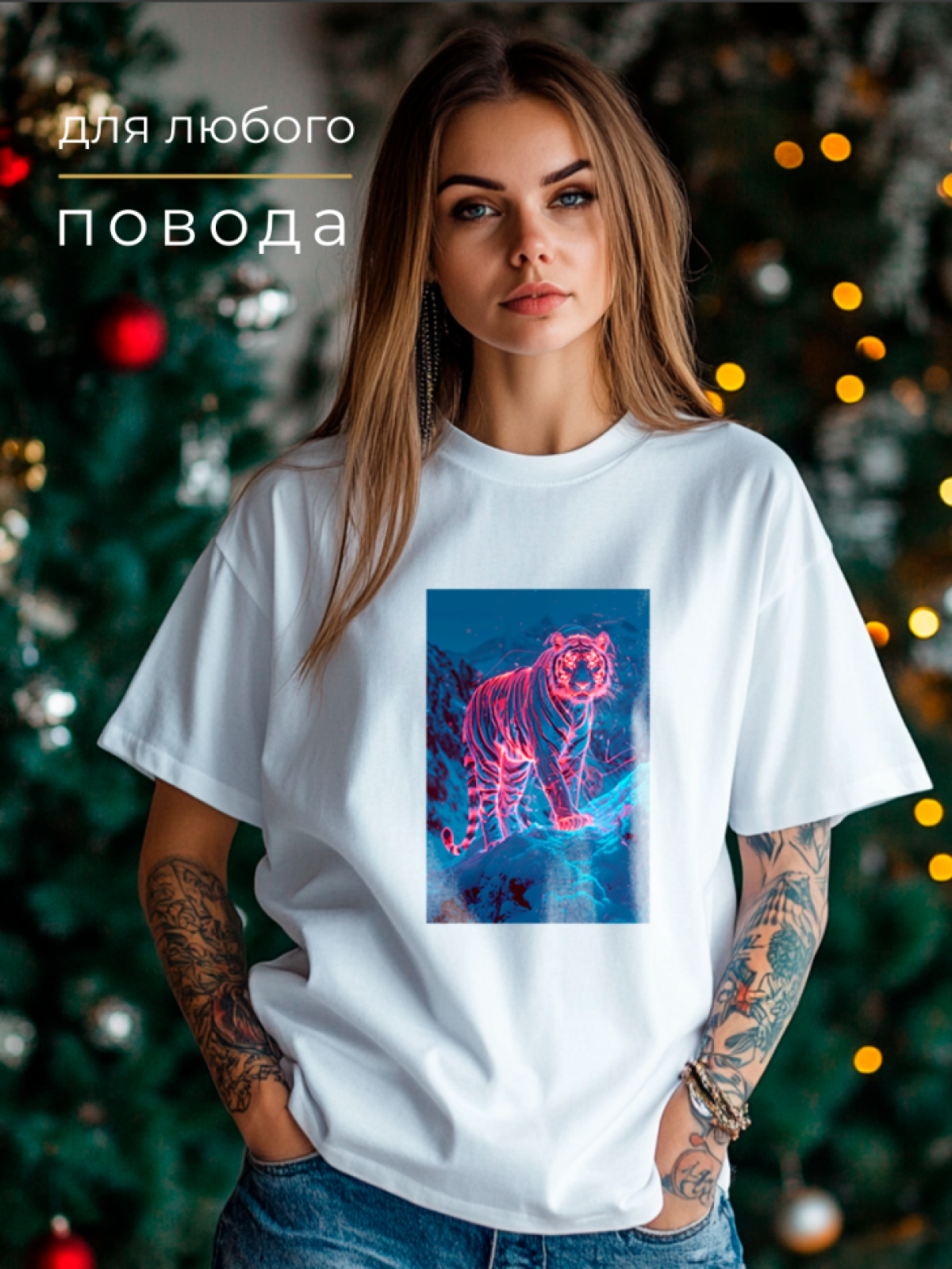 Футболка праздничная женская