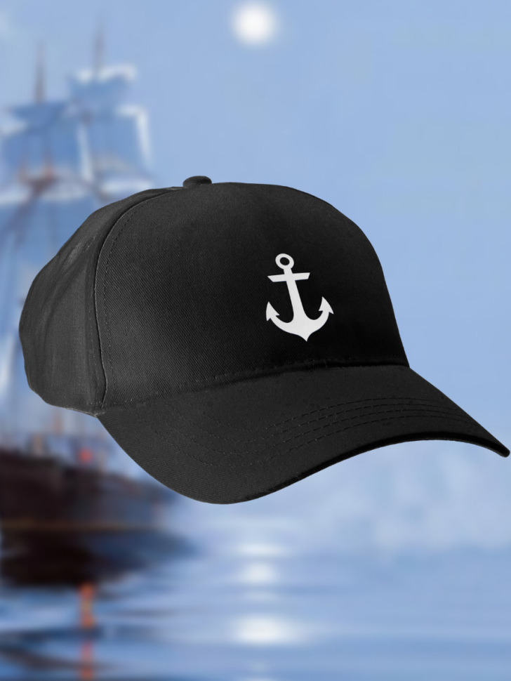 Морская бейсболка мужская на день ВМФ кепка моряку или капит