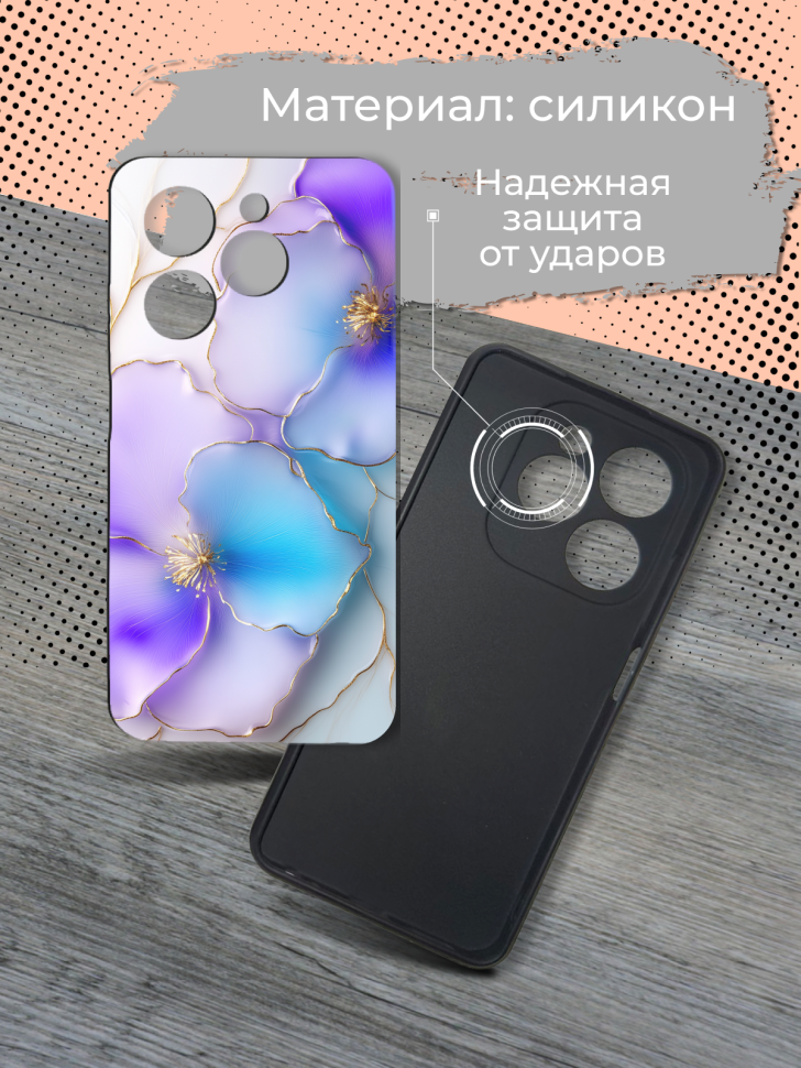 Чехол для телефона Infinix hot 40 i Цветы эмаль