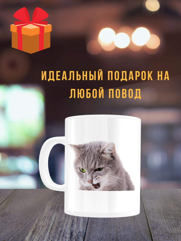 Белая керамическая кружка с прикольным принтом и надписями