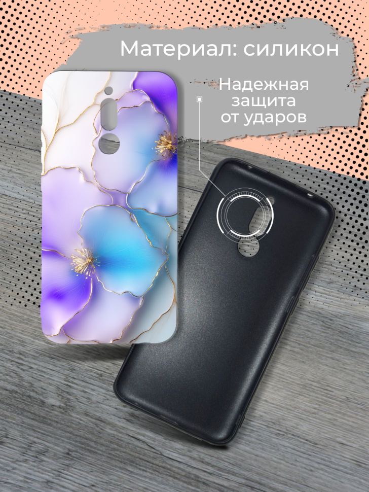 Чехол для телефона Realme 8 Цветы эмаль