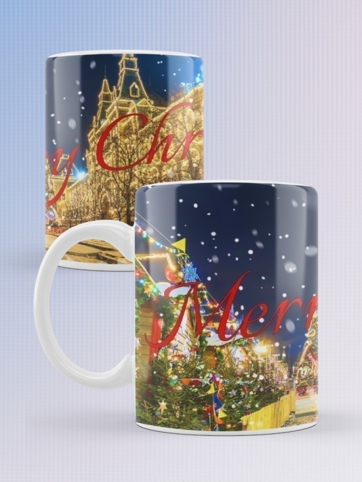 Подарок кружка с принтом "Merry Christmas" объем 330мл.