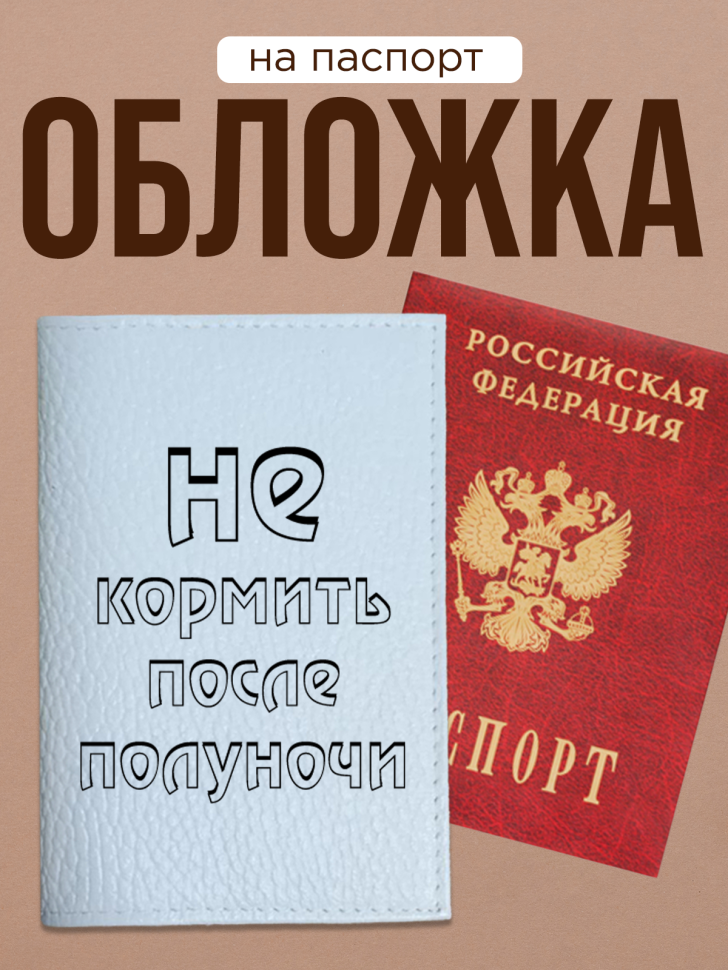 Обложка для паспорта с прикольной надписью Обложка для паспорта с прикольной надписью