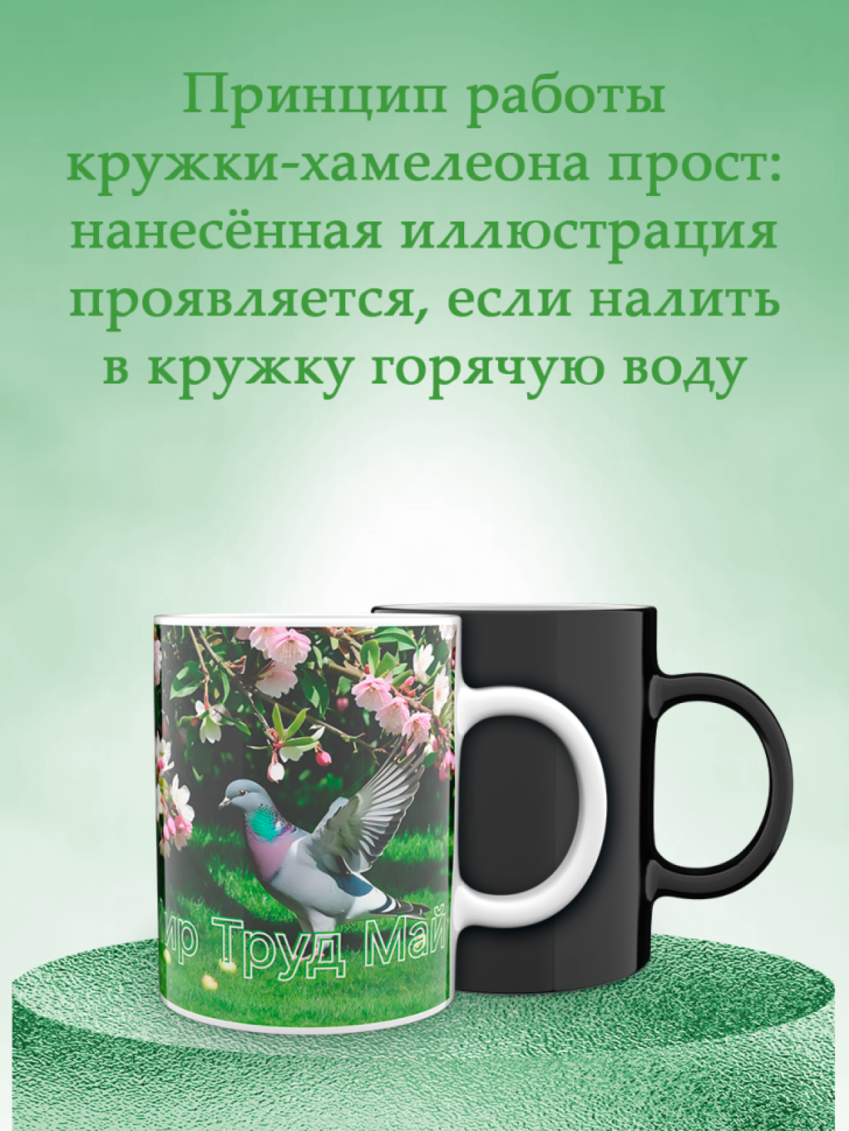 Кружка хамелеон к 1 мая