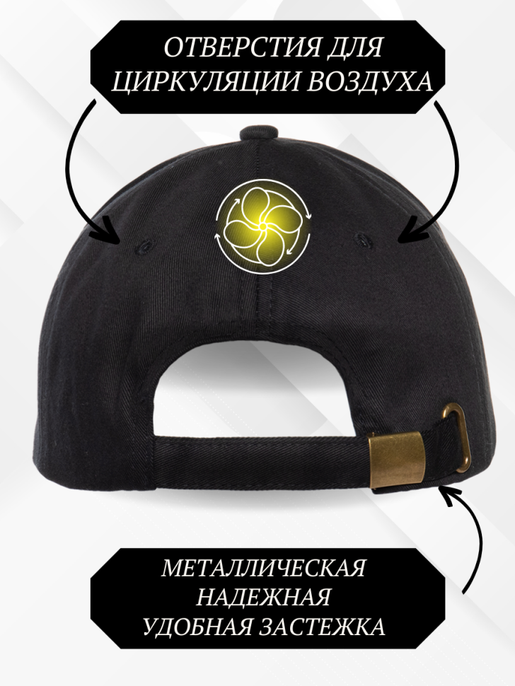 Бейсболка кепка черная с надписью Я легенда!