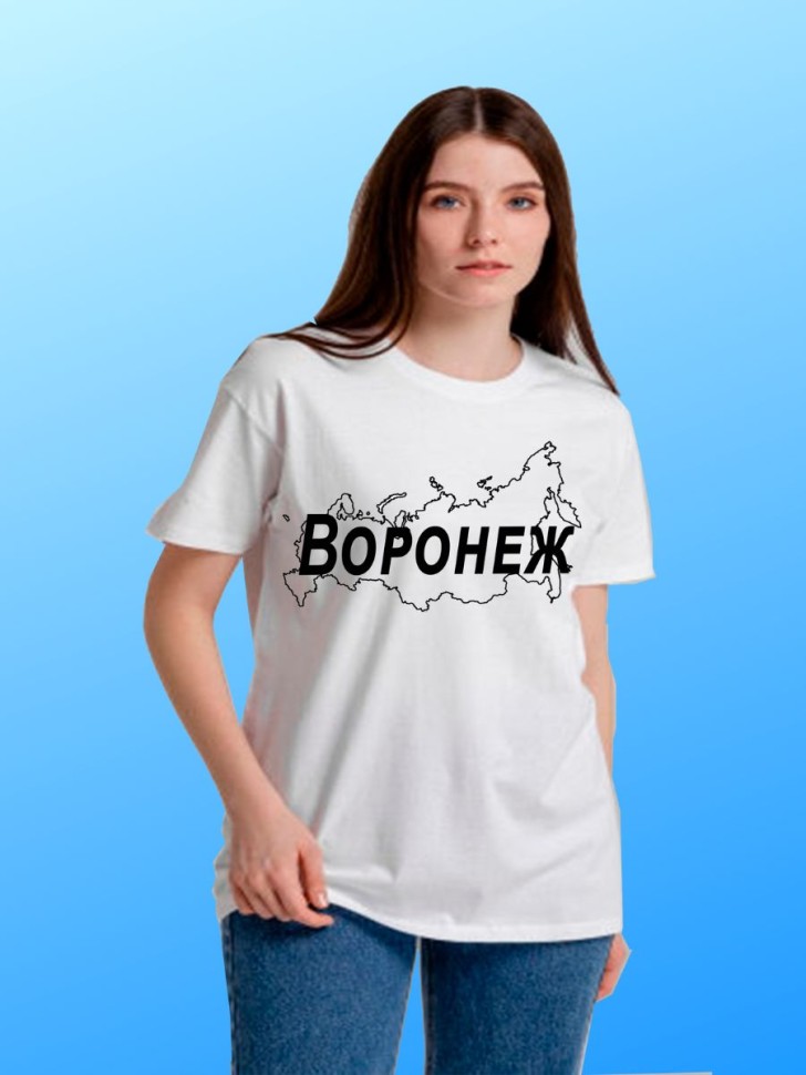 футболка с принтом и названием города Воронеж футболка с принтом и названием города Воронеж