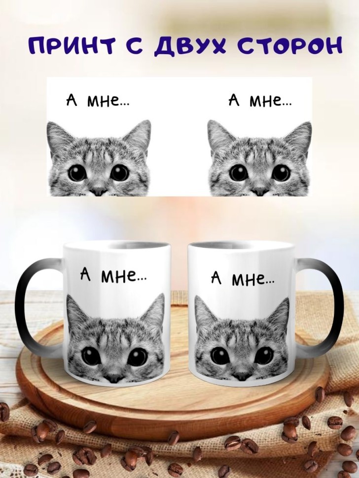 Кружка хамелеон Кот