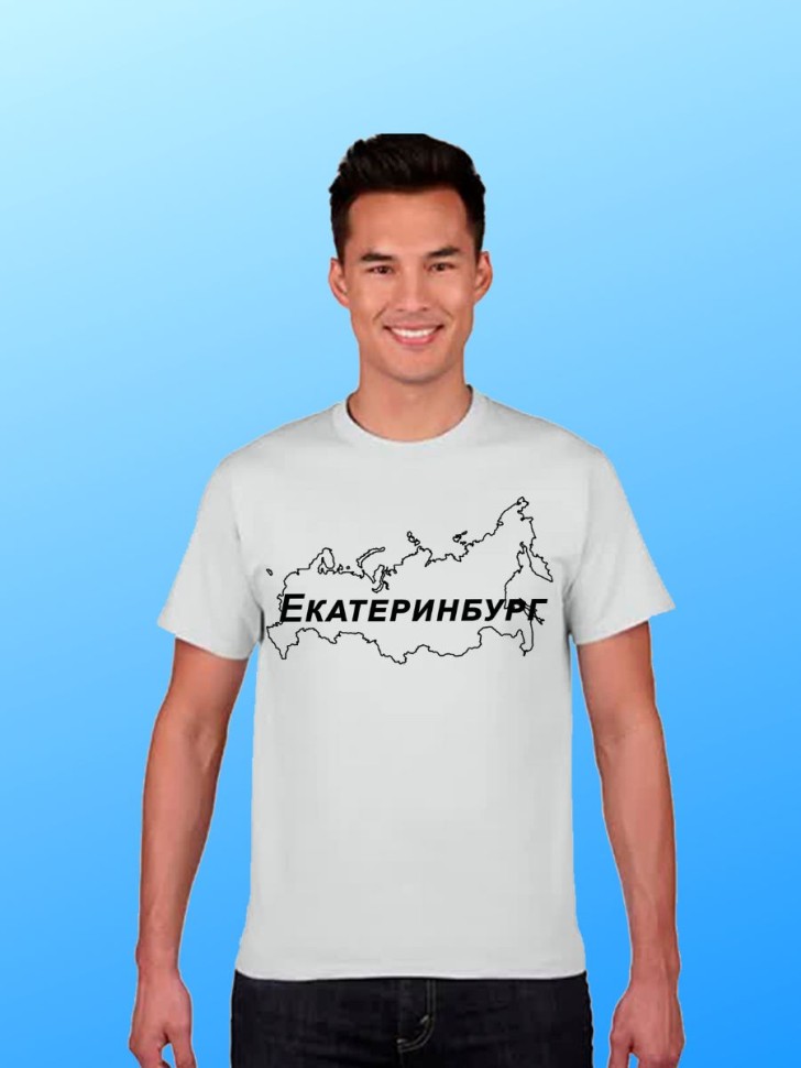футболка с принтом и названием города Екатеринбург