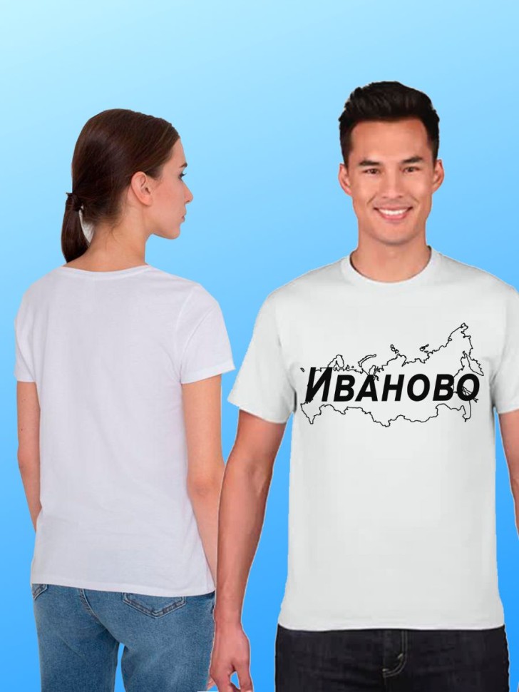 футболка с принтом и названием города Иваново