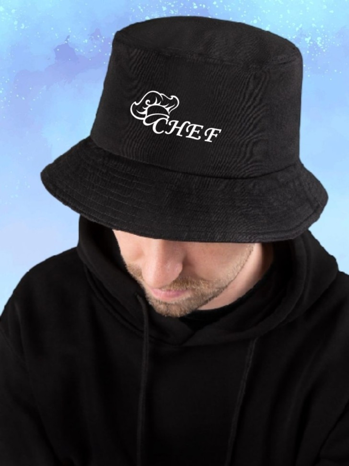 Панама для повара с надписью CHEF