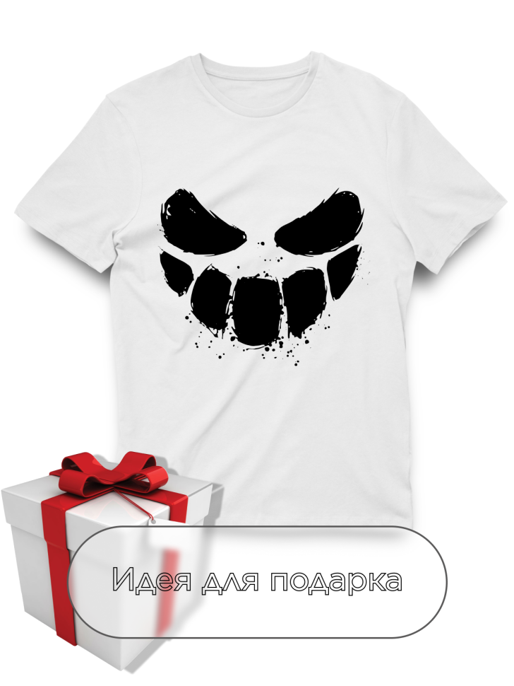 Футболка белая оверсайз Хэллоуин
