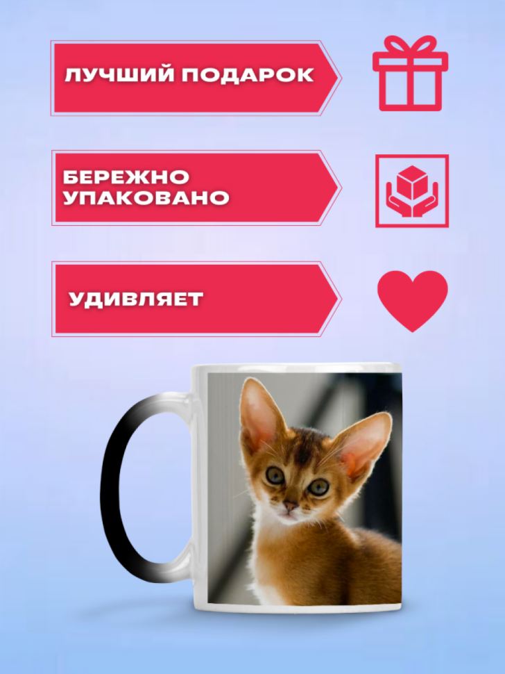 Кружка хамелеон с принтом