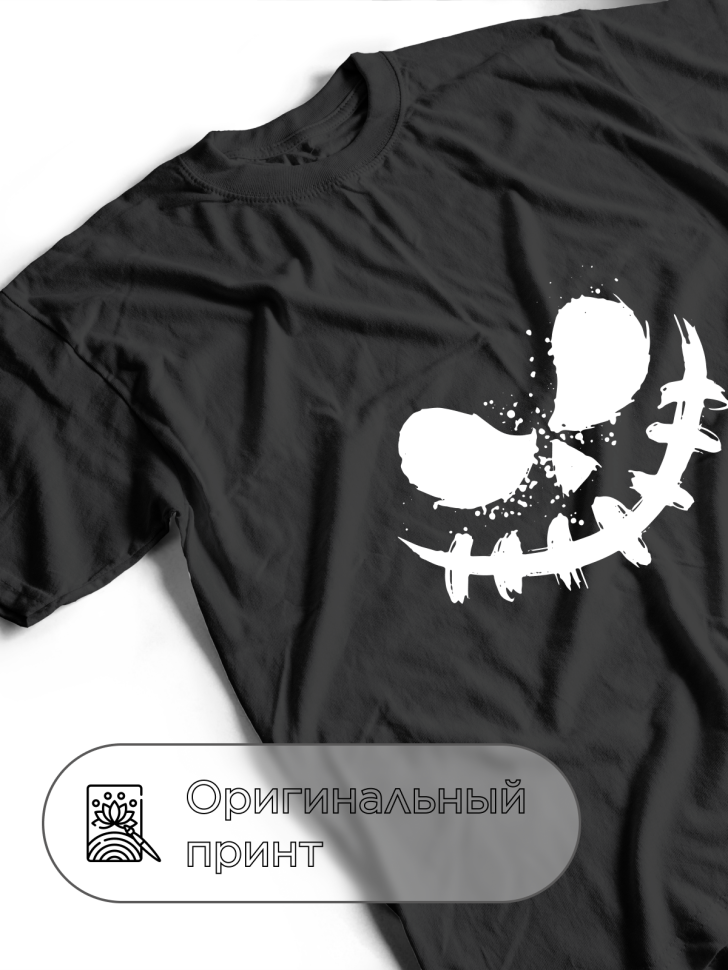 Футболка черная оверсайз Хэллоуин 2