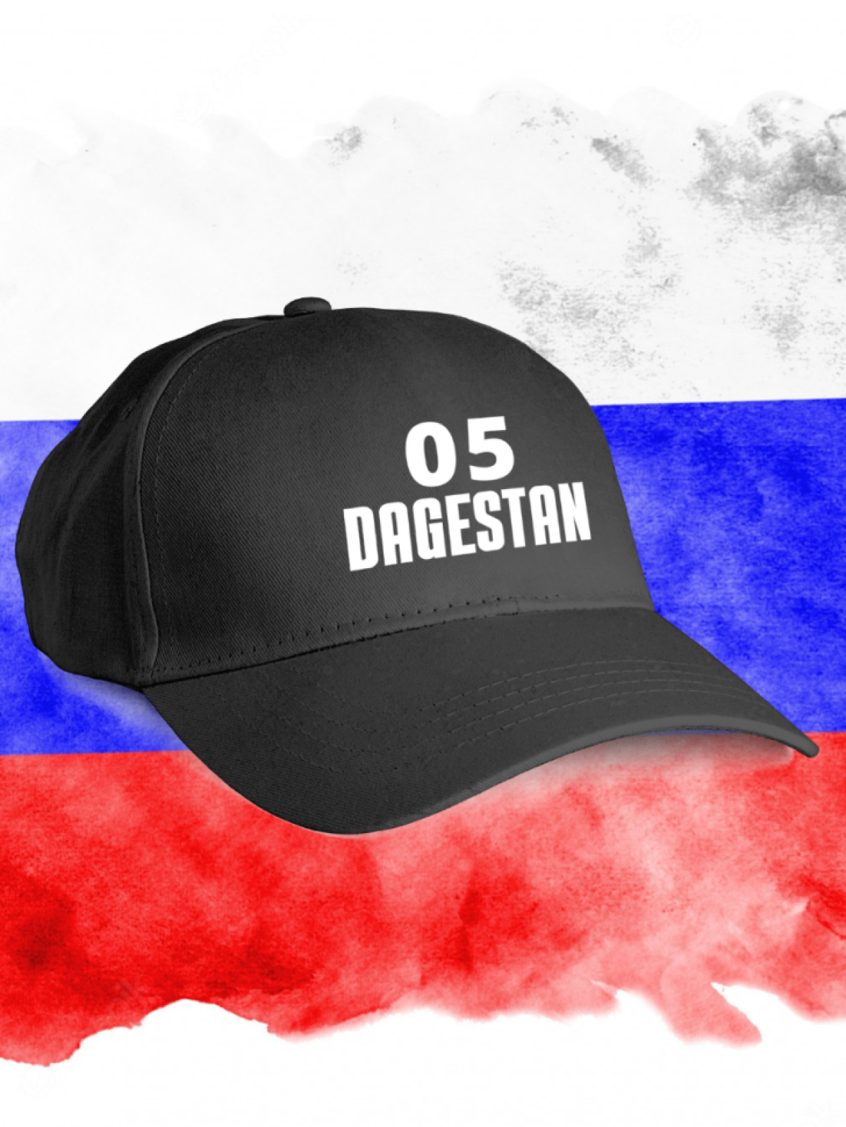  Бейсболка черная мужская номер региона России