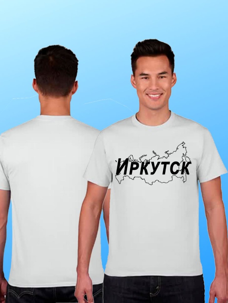 футболка с принтом и названием города Иркутск