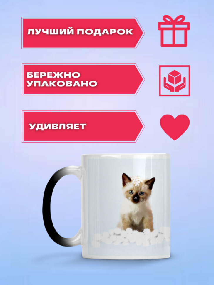 Кружка хамелеон с принтом