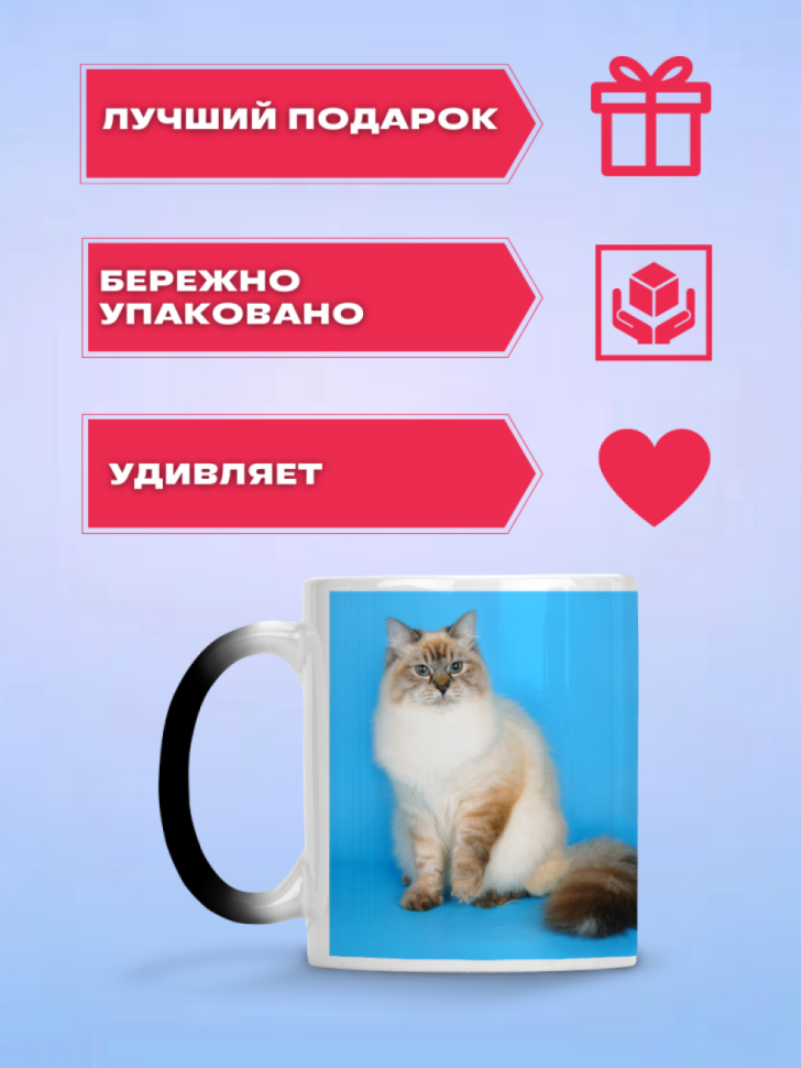 Кружка хамелеон с принтом