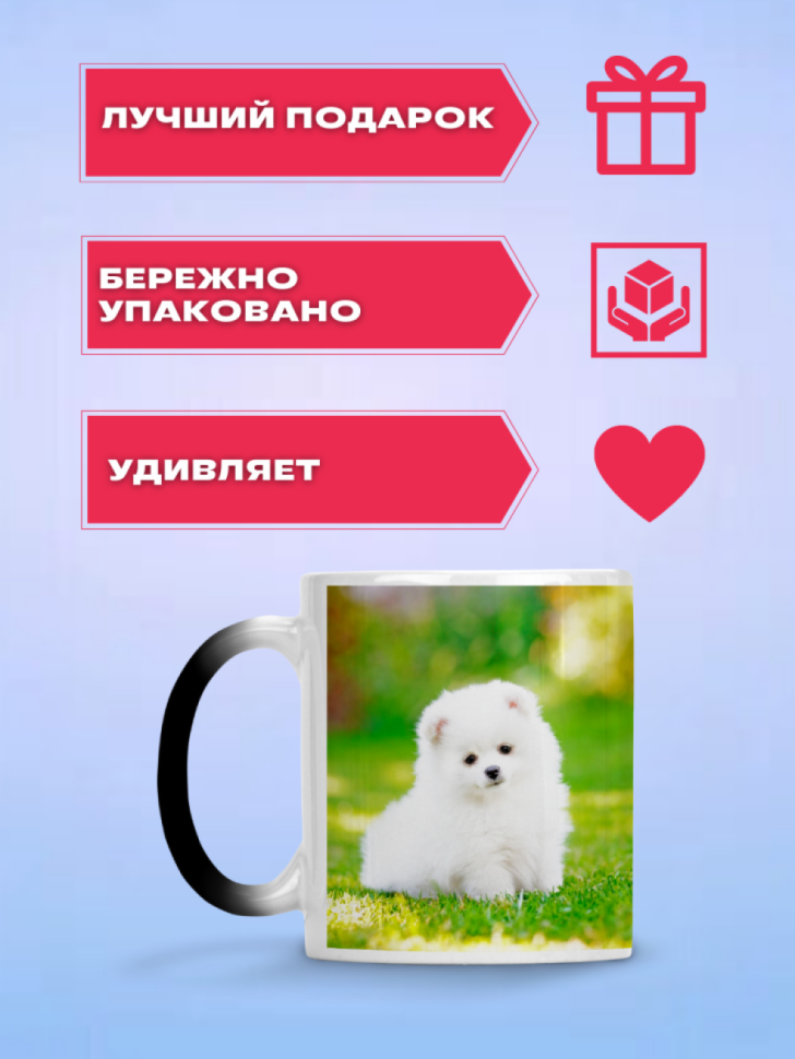 Кружка хамелеон с принтом