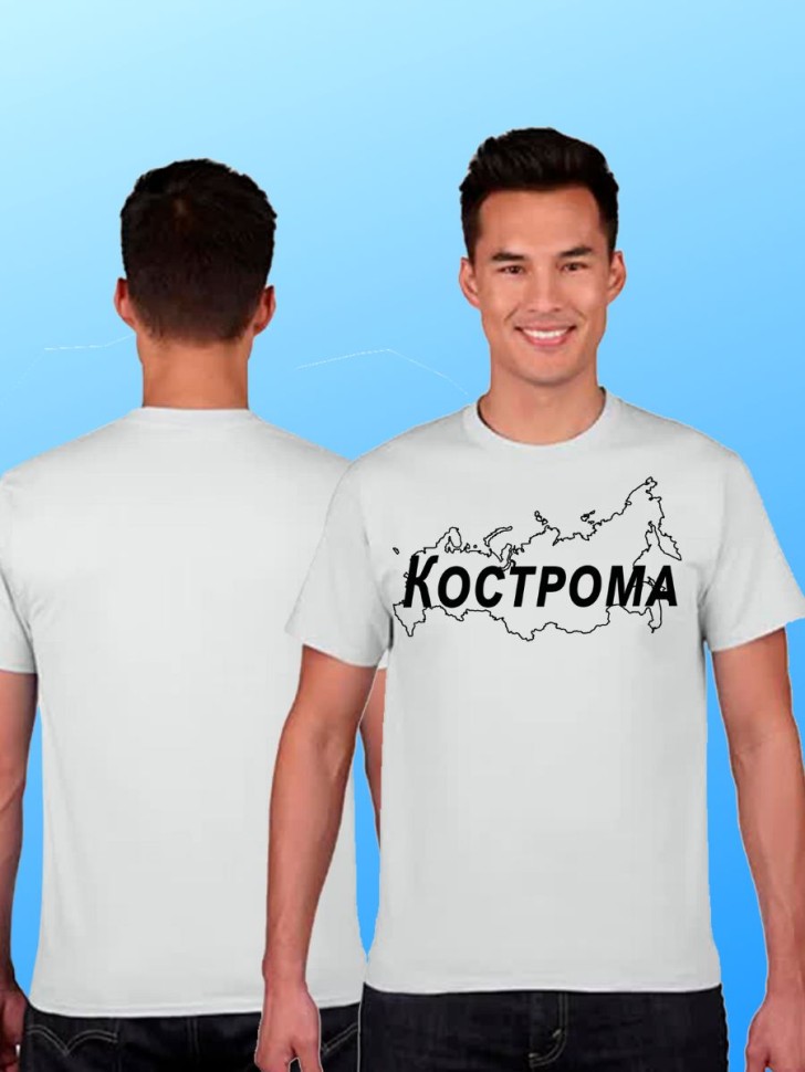 футболка с принтом и названием города Кострома