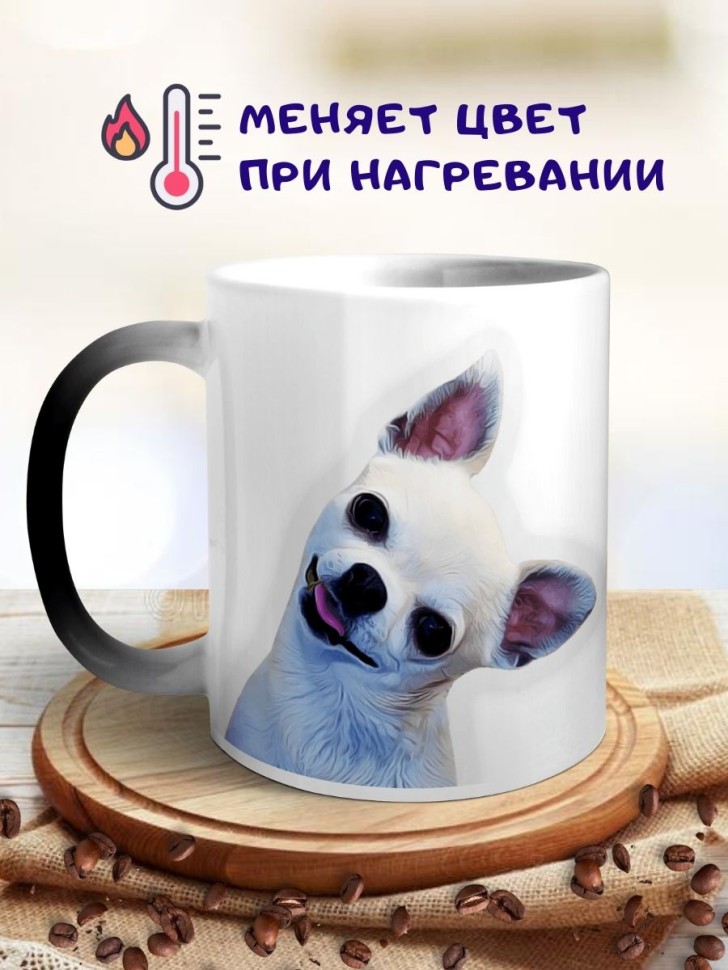 Кружка хамелеон чихуахуа