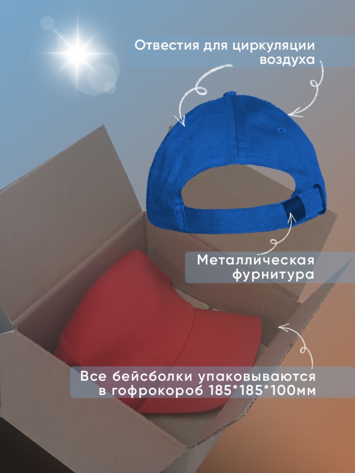 Кепка, бейсболка, синяя, без принта, мужская, женская, детск