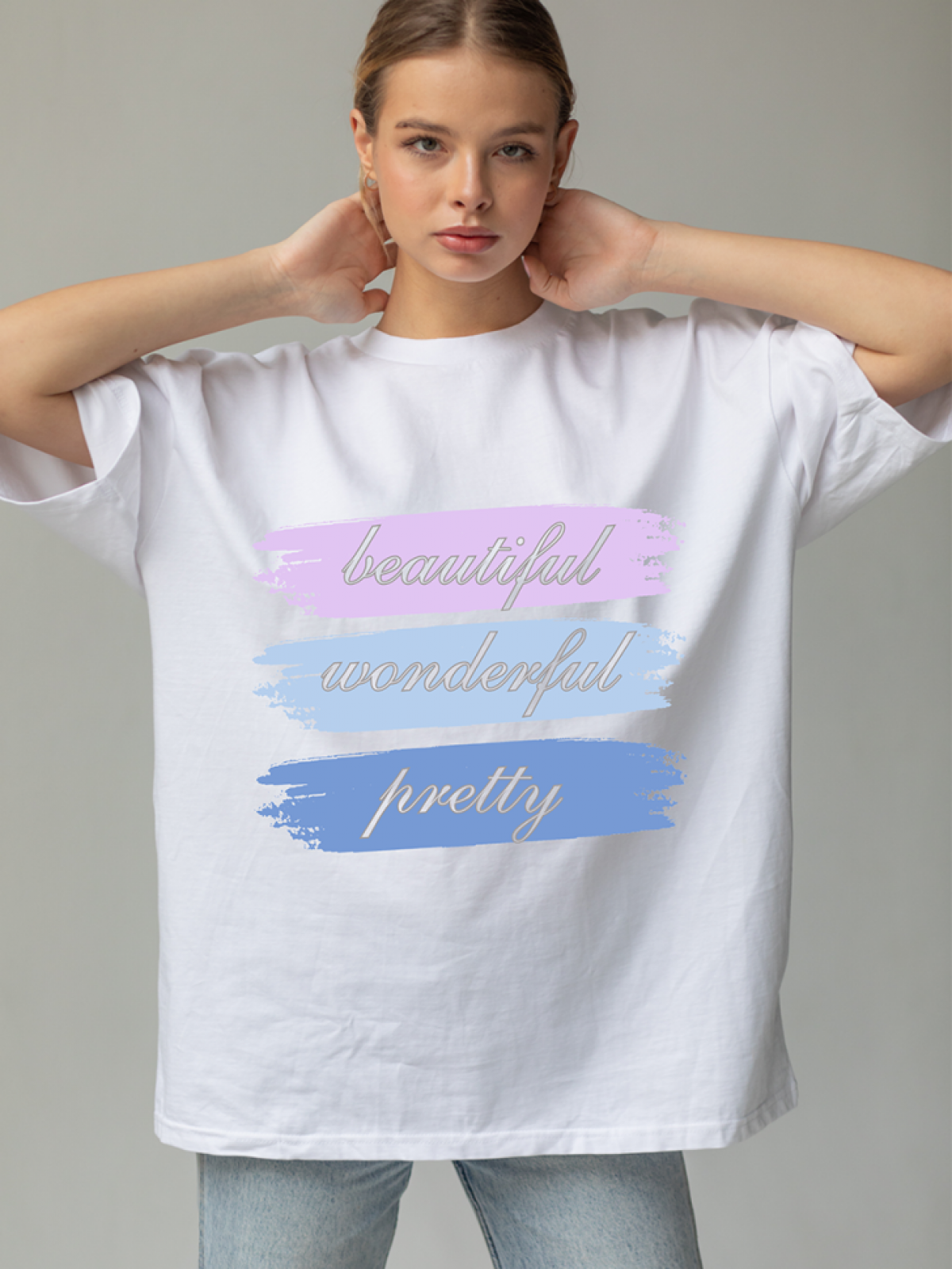 Футболка белая женская с надписью wonderful Футболка белая женская с надписью wonderful