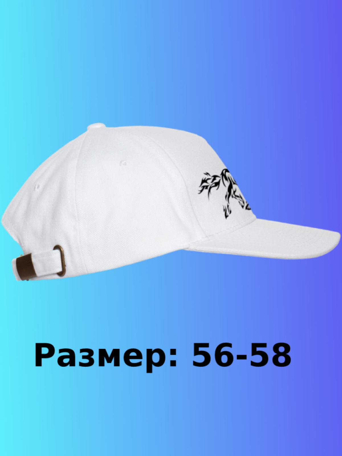 Бейсболка с принтом лошадь