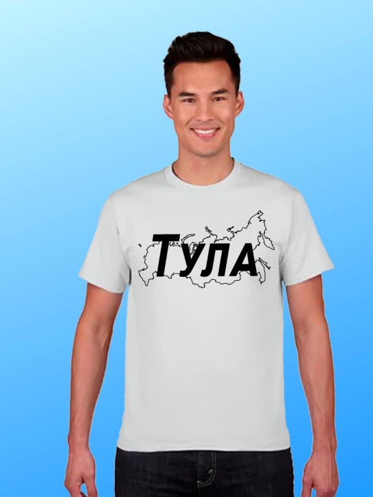 футболка с принтом и названием города Тула футболка с принтом и названием города Тула