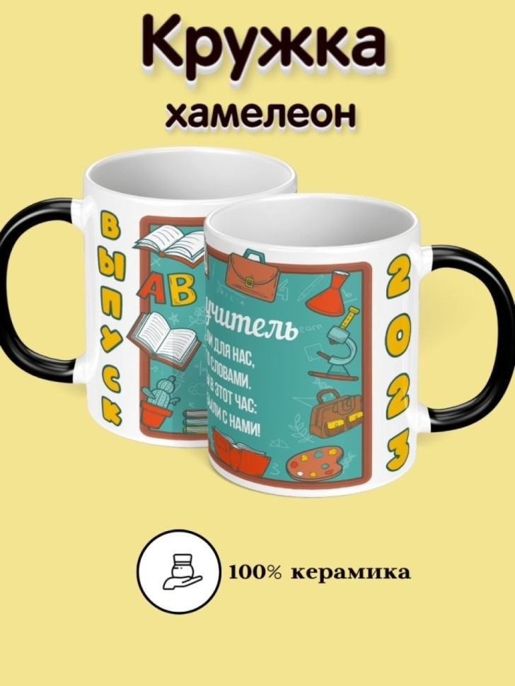 Кружка хамелеон большая любимому учителю на выпускной школы Кружка хамелеон большая любимому учителю на выпускной школы