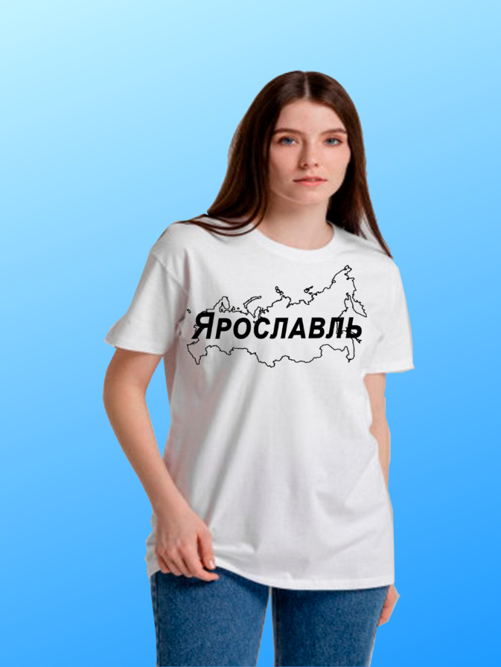 футболка с принтом и названием города Ярославль