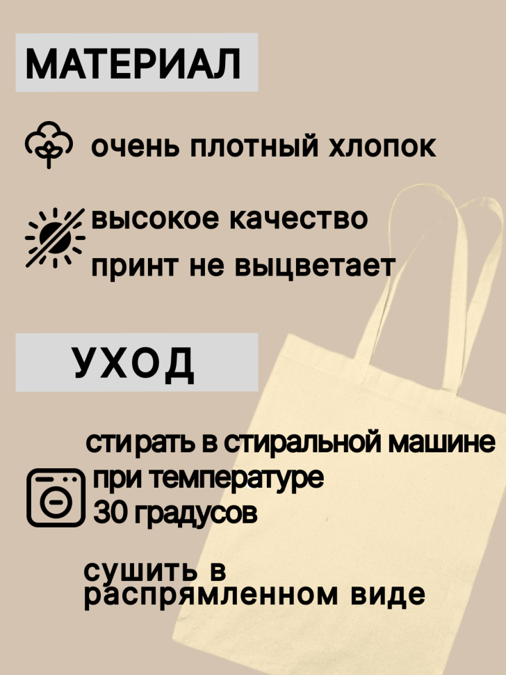 Сумка-шоппер тканевая через плечо