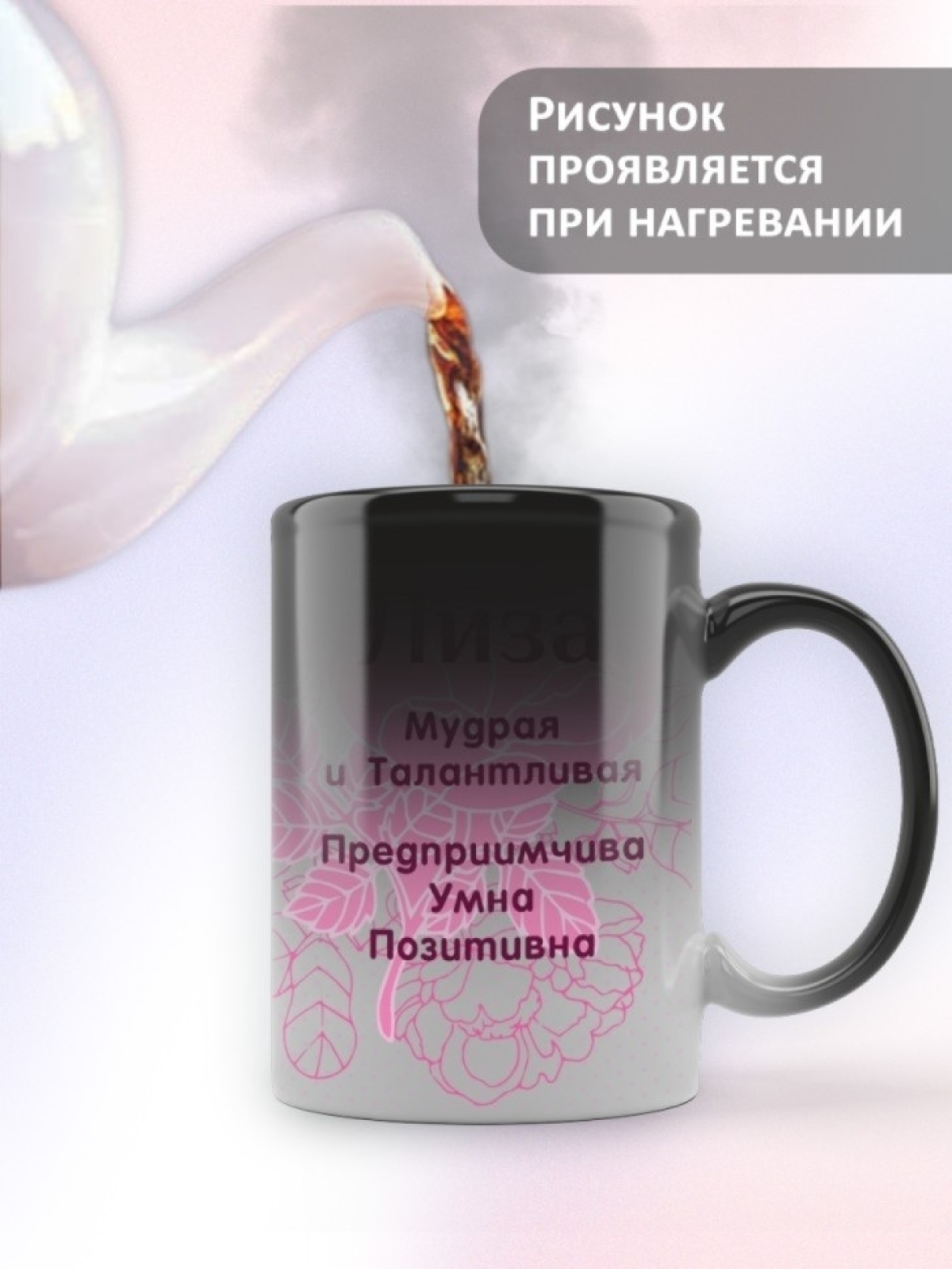 Подарок девушке женщине, кружка с именем Лиза