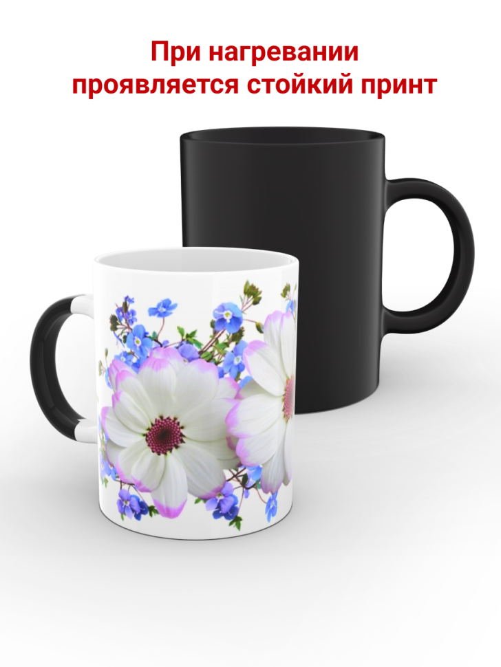 Кружка хамелеон большая керамическая с принтом для кофе пода