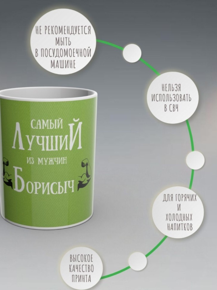 Кружка хамелеон именная чашка мужская в подарок Борисыч