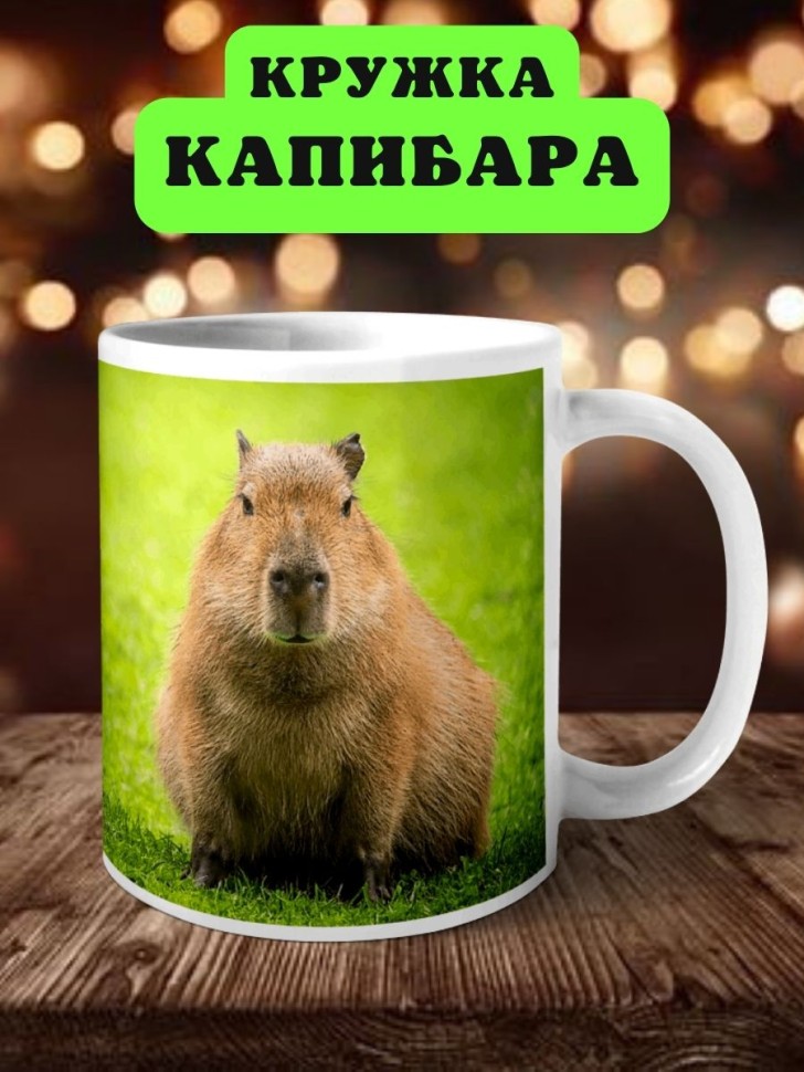 Кружка керамическая с принтом Капибара
