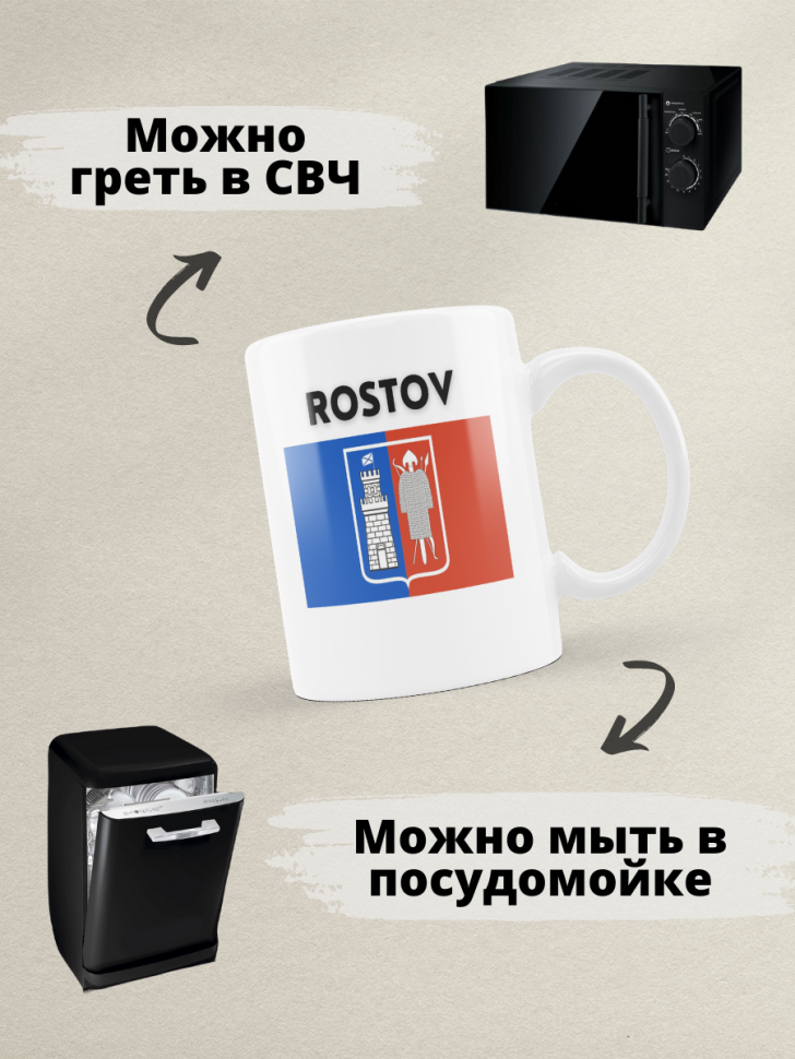Подарок женщине девушке, кружка, Регион 61 Ростов