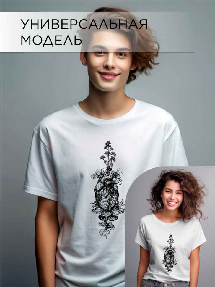 Футболка оверсайз с принтом абстракт 1