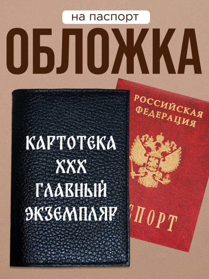 Обложка для паспорта с прикольной надписью   