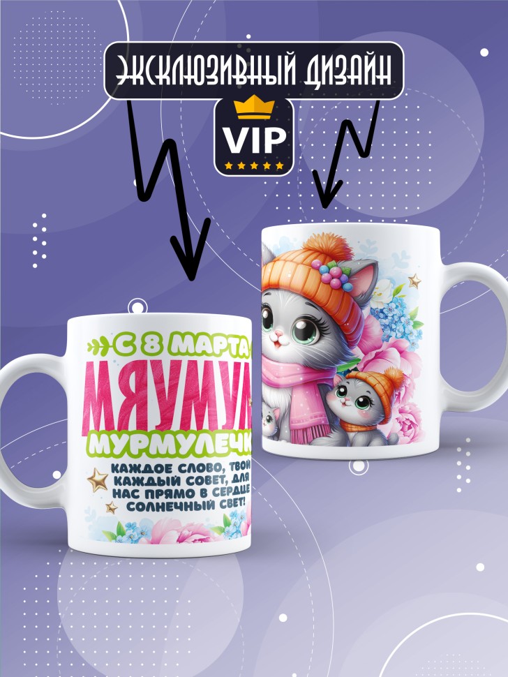 Кружка для мамы на 8 марта с прикольной надписью 