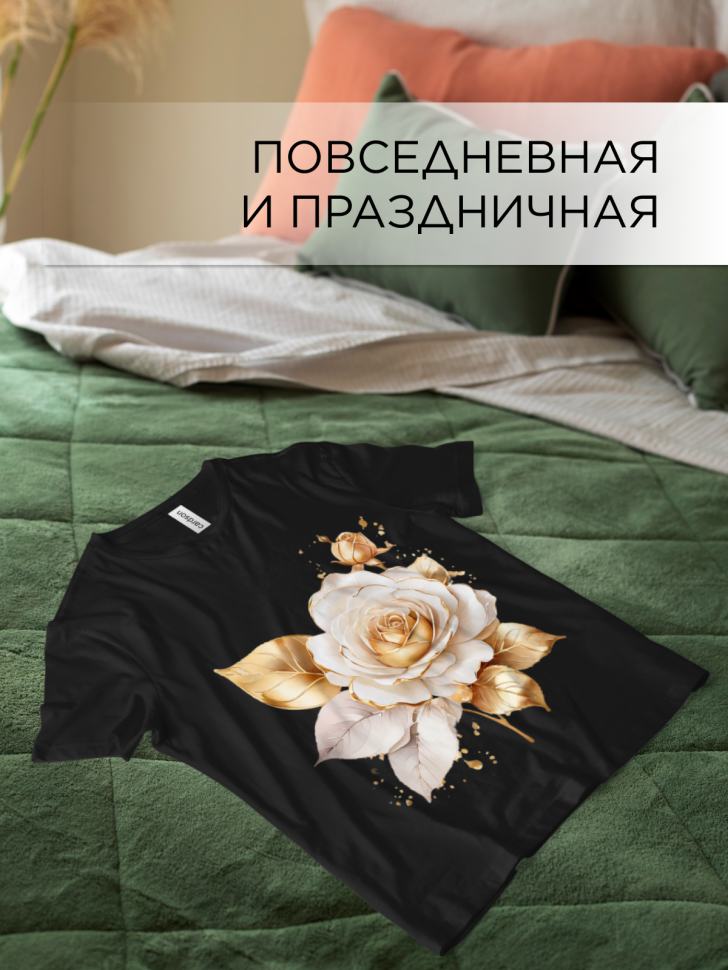 Футболка оверсайз с принтом Лилии 1 Футболка оверсайз с принтом Лилии 1