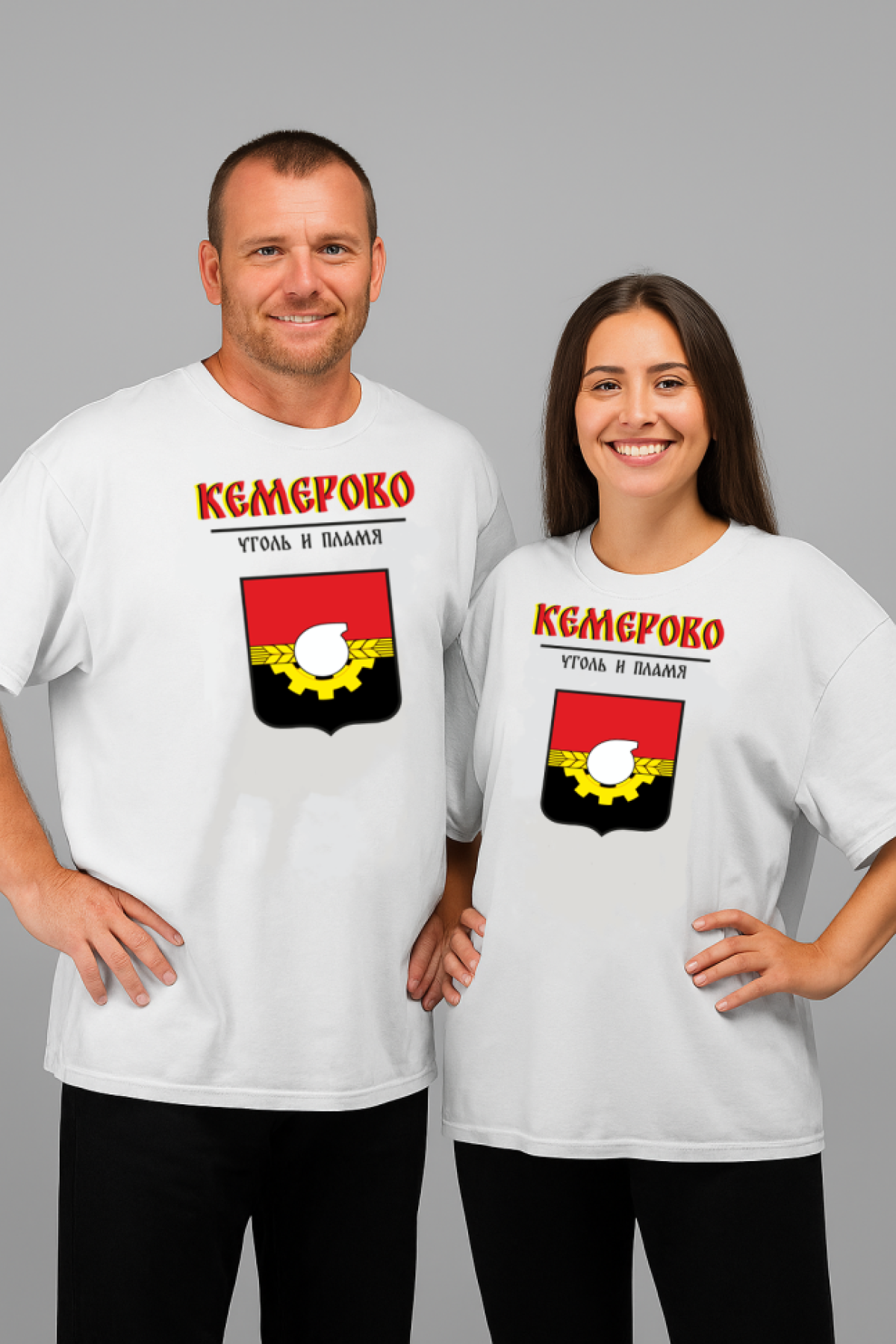 Футболка оверсайз с гербом Кемерово 1 Футболка оверсайз с гербом Кемерово 1