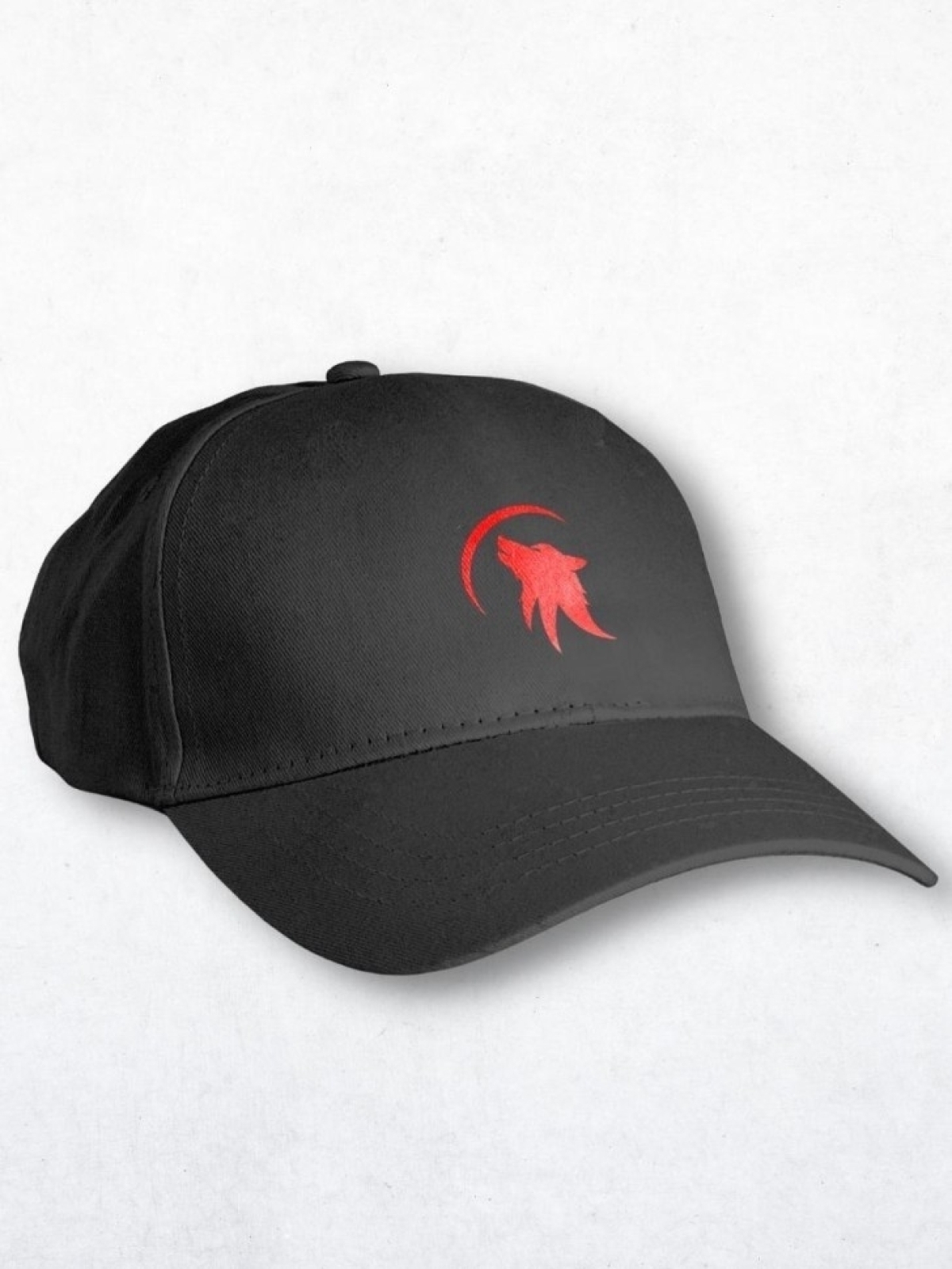 Бейсболка черная мужская женская летняя с принтом волк Бейсболка черная мужская женская летняя с принтом волк