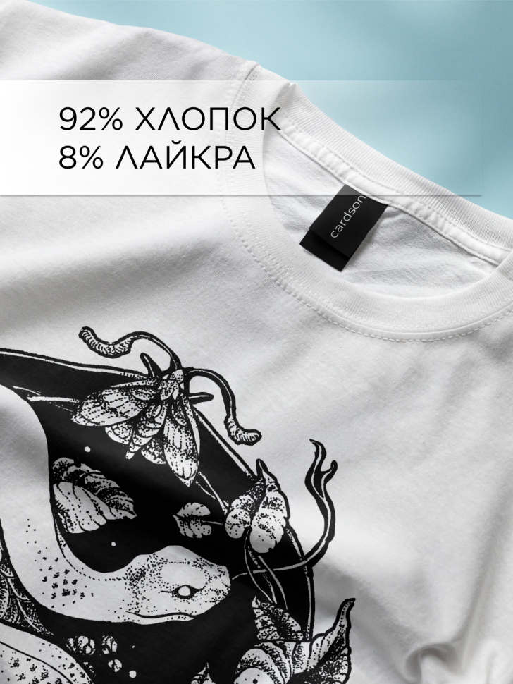 Футболка оверсайз универсальная с принтом Змея