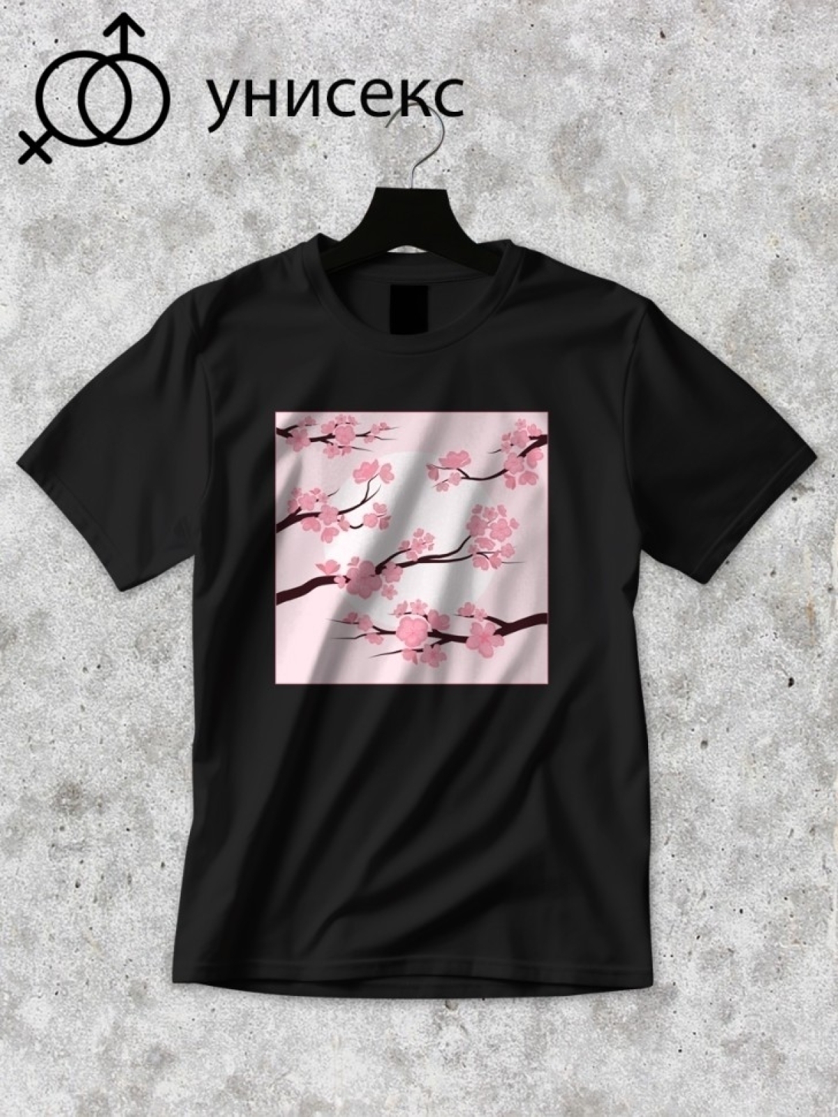 Футболка оверсайз с принтом сакура 6